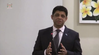Fijian Attorney-General, Hon. Aiyaz Sayed-Khaiyum opens the Fiji New Zealand Business Council.