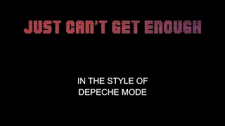 Depeche Mode - Just Can't Get Enough - Karaoke - With Backing Vocals