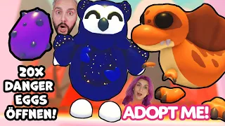 Wir haben 20 NEUE ADOPT ME DANGER EIER GEÖFFNET...& beide Legendary Pets bekommen!