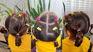 Toddler Girl Hairstyles _ Little Girl Hairstyles Easy Braids _ Cute Easy Bun Hairstyle