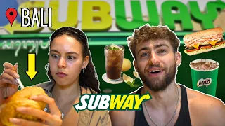 Trying SUBWAY in Bali, Indonesia