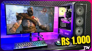 MELHOR PC GAMER BARATO ATÉ R$ 1.000 REAIS EM 2024! RODA DE TUDO COM TESTES ATUALIZADOS!