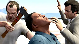 GTA V PC Trevor Kills Michael And Franklin (Editor Rockstar Movie Cinematic Short Film)