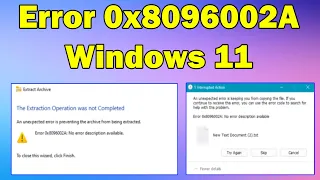 How to fix Error 0x8096002a in Windows 11