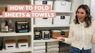 5 Organization Tips for a Clutter-Free Linen Closet | How To Fold Towels & Sheets | Real Simple