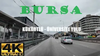 YAĞMURLU HAVADA ŞEHİR İÇİ SÜRÜŞ VİDEOSU 4K 60FPS