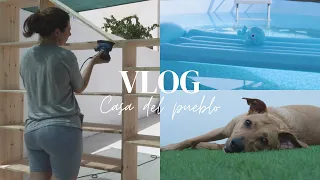 VLOG|🏡 CASA DEL PUEBLO | MONTAMOS LA PISCINA + DIY MUEBLE  DESPENSA + HAUL | FANNY TÓRTOLA