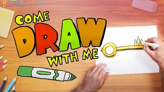 How to Draw a Key and a Temple | Come Create with Me