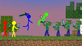 Stickman VS Minecraft: Zombie Apocalypse School - AVM Shorts Animation