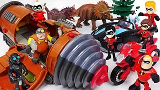 Villains, Dinosaurs appeared on transform drill machine! Disney the Incredibles 2! Go! - DuDuPopTOY