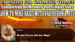 Hyrule Warriors: AoC - EX Battle for Kakariko Village - Completing All Memory Quest Objectives