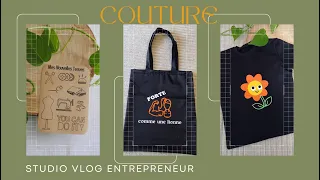 STUDIO VLOG MARS | DANS MA VIE D'ENTREPRENEURE | COUTURE | COLLECTION FLEURIE | STICKERS | BIJOUX