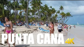 Punta Cana, Dominican Republic beach walking tour 4k 60fps