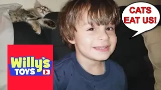 CATS EAT US - Secret Life of Pets Chocolate Surprise Egg and Playing with Toy Car - Willy's Toys