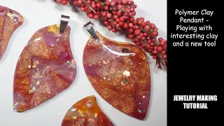 Polymer Clay Pendant - Using Opal Sculpey Clay and a new tool - Jewelry Making Tutorial