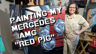 Creating my Mercedes AMG 300SEL painting - Ep 6 In the Studio with Shan