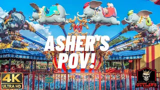 4K 60 FPS Asher's POV Of Dumbo The Flying Elephant! Magic Kingdom!