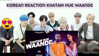 BTS Reaction to Bollywood song || ATEEZ_Reaction_khatam_hue_Waande_song_Emiway_Bantai || Fan made ||