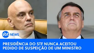 Bolsonaro pede ao STF afastamento de Moraes; decisão nunca foi tomada por presidência da corte