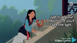 Second. True to your heart. song lyrics. Mulan