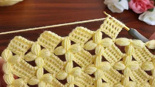 Wow!. Amazing! Easy! 3D Super how to make eye catching crochet/Everyone who saw it loved it.Muhteşem