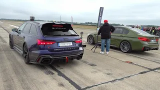 Modified Cars Drag Racing - 1000HP Audi RS6 C8 vs M5 F90 Competition vs Cherokee Trackhawk vs Urus