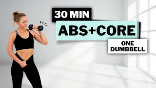 🔥30 Min Dumbbell ABS🔥Burn Fat & Tone Your Waistline🔥NO JUMPING🔥NO SQUATS🔥NO LUNGES🔥