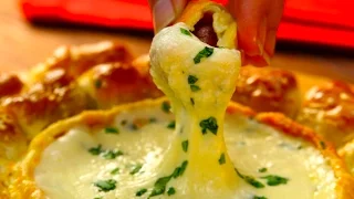Bread Pot Fondue With Hot Dogs: Cheesy Fountain Of Happiness