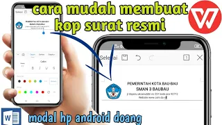 Cara mudah membuat kop surat resmi di wps office android