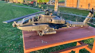 Roban AH-64 Apache 700 Size Scale Helicopter - Maiden Flight