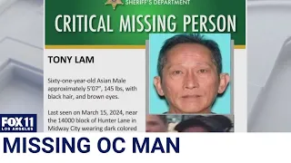 Search for missing OC 61-year-old man believed to be kidnapped