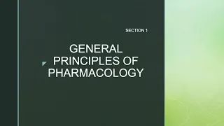 Basic Principles of Pharmacology