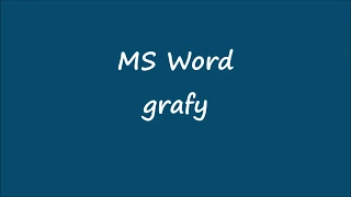 MS Word - grafy