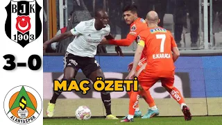 Beşiktaş - Alanyaspor (3-0) MAÇ ÖZETİ I Süper Lig