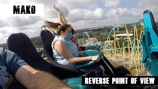 Mako Roller Coaster Reverse POV || SeaWorld Orlando || On Ride Mako || Roller Coaster RPOV