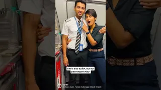 Pilot captain flying his wife!