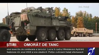 Militar omorât de propriul tanc