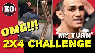 WOW! Breaking 2x4 CHALLENGE with roundhouse kick | Zhang Weili shares latest MMA challenge online