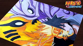 How to Draw"Naruto vs Sasuke"with Kurama and Susanoo step by step (Tutorial)||Naruto-Shippuden