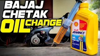 How to change Bajaj Chetak Oil / Bajaj chetak oil changing / Vintage Scooter Oil Change