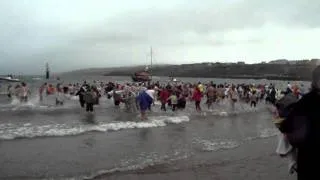 New years dip Peel Isle Of Man 2011