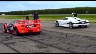 McLaren F1 GTR vs Koenigsegg CCX + acceleration sounds