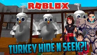 THANKSGIVING TURKEY HUNT! Roblox Hide and Seek WITH TURKEYS