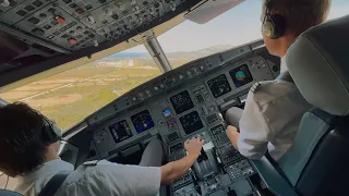 This 30° bank approach and landing is spectacular!