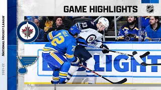 Jets @ Blues 1/29/22 | NHL Highlights