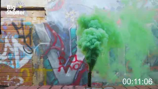 BSF25 Small Smoke Bomb Green By Big Shotter Fireworks - 30 Seconds