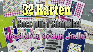 Anleitung/Tutorial 32 karten - 1 Block - 1 Stempelset, Scrapbook basteln mit Papier, DIY
