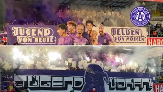 SV Ried - FK Austria Wien | Auswärtssupport FAK | Choreo KAI 2000 | Pyro & Stimmung | 04.03.2022