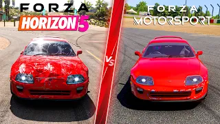 Forza Motorsport 8 vs Forza Horizon 5 - Direct Comparison! Attention to Detail & Graphics! PC 4K