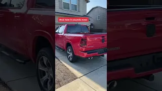 This New Exhaust on my Ram 1500 sounds SO GOOD 🔥😳🔥 | Before & After COLD START | B2 Fabrication